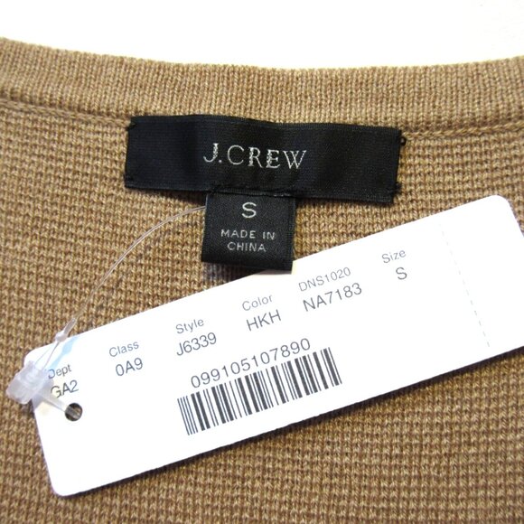 NWT J.Crew Juliette in Heather Khaki Open-Front Collarless Sweater Blazer S - Picture 5 of 5